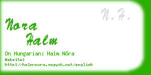 nora halm business card